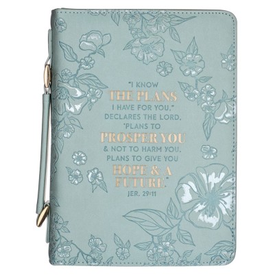 Bible Case Large Green Flowers The Plans