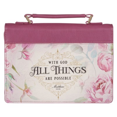 Bible Case Large Pink Flowers All Things