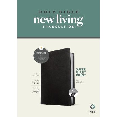 NLT Super Giant Print Bible Filament Black Indexed