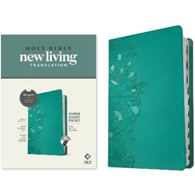 NLT Super Giant Print Bible Filament Teal Indexed