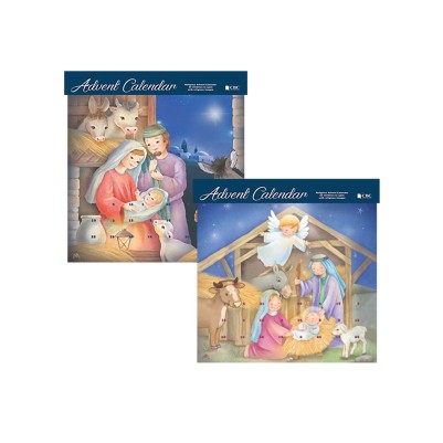 Advent Calendar Manger Scene With Glitter 2 Designs