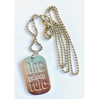 Dog Tag Ten Commandments Metal