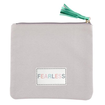 Canvas Pouch Fearless Gray