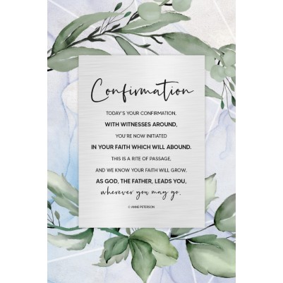 Plaque Confirmation Floral