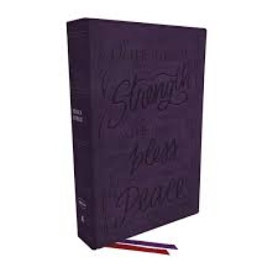 NKJV Giant Print Center-Column Ref Verse Art Purple