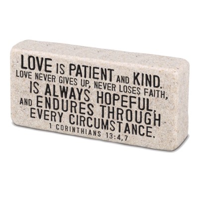 Scripture Block Love Stone