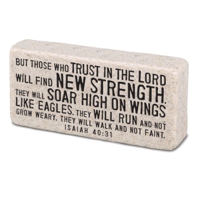 Scripture Block Strength Stone