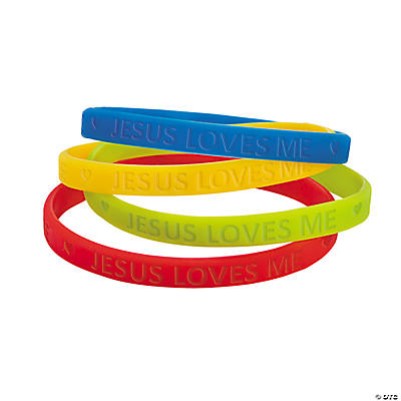 Jesus Loves Me Thinband Bracelet Single