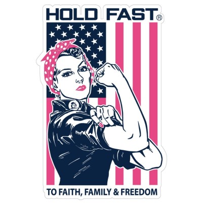 Vinyl Sticker Hold Fast Rosie
