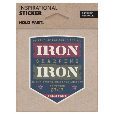 Vinyl Sticker Iron Sharpens Iron