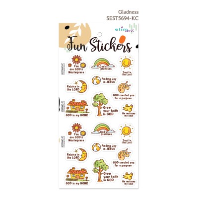Fun Stickers Gladness God Is My Home