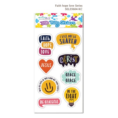 3D Puffy Stickers Faith Hope Love