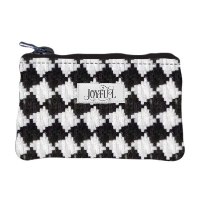 Coin Pouch Black Checkered