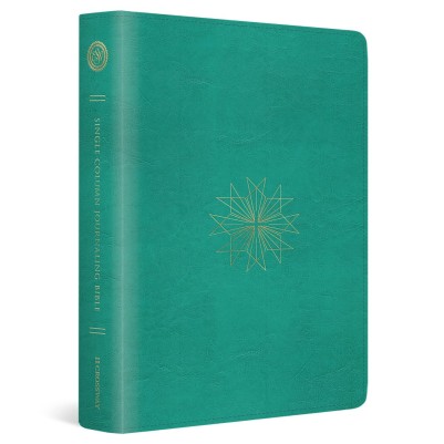 ESV Single Column Journaling Bible Teal Cross
