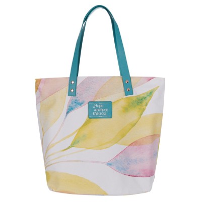 Tote Bag Hope Anchors The Soul Citrus Leaves Canvas