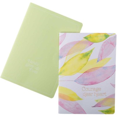 Notebook Set Courage Dear Heart 2/Pk Citrus Leaves
