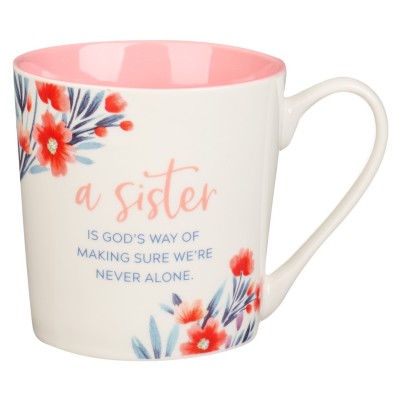Mug A Sister Is God's Way Pink Floral