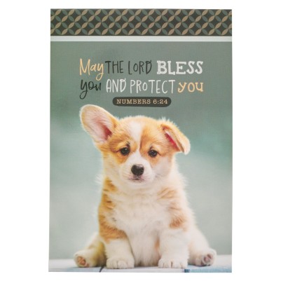 Notepad May The Lord Bless You Green Puppy