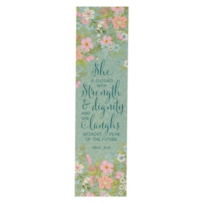 BMK Strength and Dignity Teal Flroal (10 Pack)