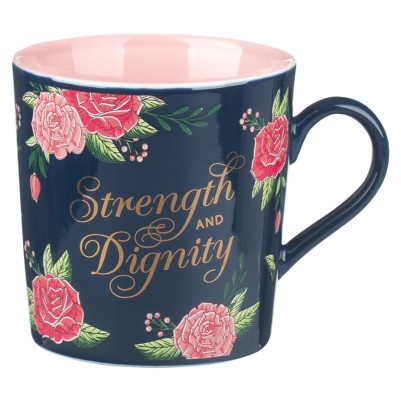 Mug Strength & Dignity Pink Rose