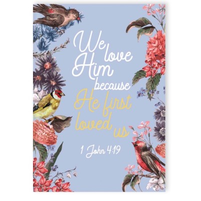 Journal He First Loved Us Floral Hardcover