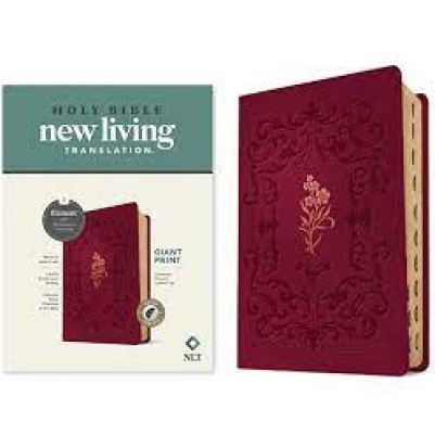 NLT Giant Print Bible Filament Cranberry Indexed I/L