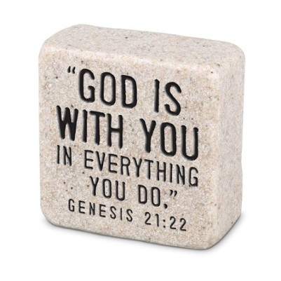 Scripture Stone God Is With You Cast Stone