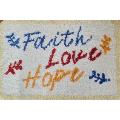 Floor Mat Faith Hope Love