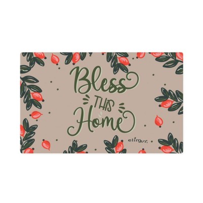 Floor Mat Bless This Home Floral