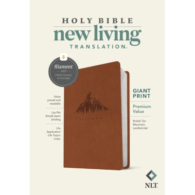 NLT Giant Print Premium Value Bible Filament Tan I/L (07/24)