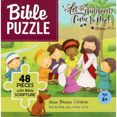 Jesus Blesses Children Bible Puzzle 48 Pieces