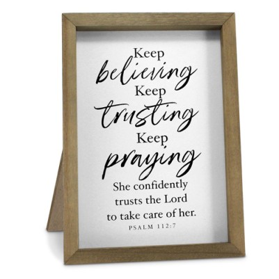 Plaque Keep Believing Framed MDF