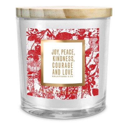 Candle Joy Peace Kindness Courage Red