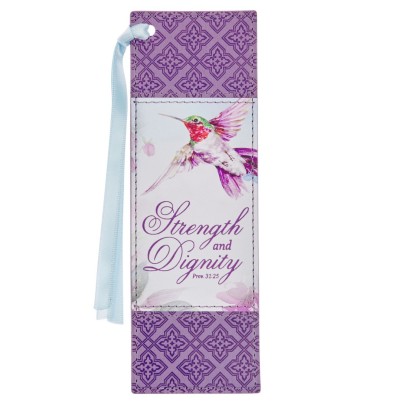 PageMarker Strength And Dignity Purple Faux Leath