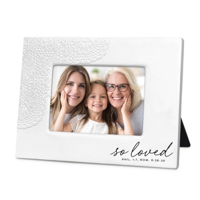 Photo Frame Lace Textured So Loved