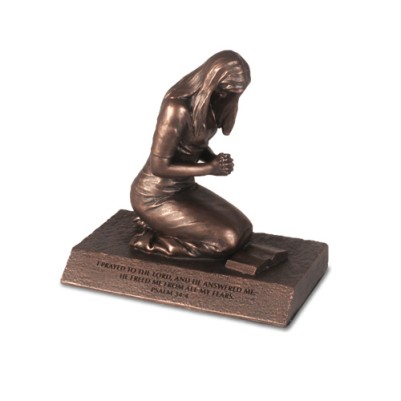Sculpture Of Faith Praying Woman