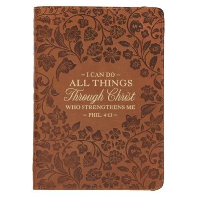 Journal Classic Zip I Can Do All Things Brown