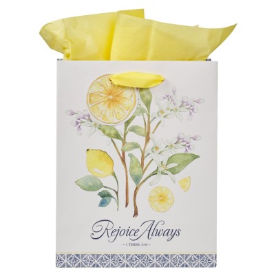 Gift Bag Med Rejoice Always Lemons