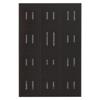 Bible Indexing Tab Black & Silver