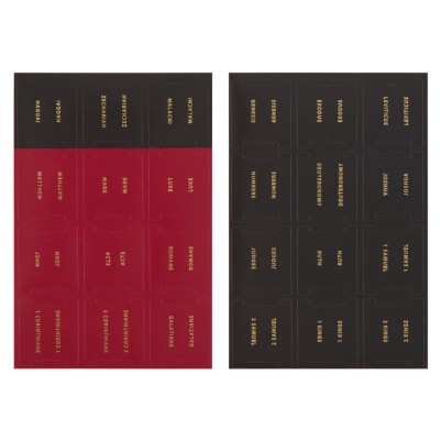 Bible Indexing Tab Black & Red Old & New Test