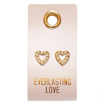 Stud Earrings Heart Everlasting Love