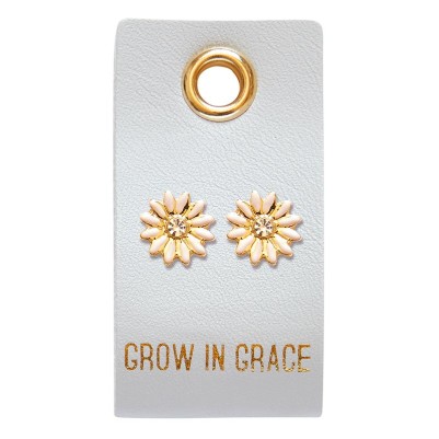Stud Earrings Flower Grow In Grace