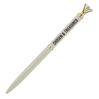 Mini Gem Pen Chosen & Treasured White