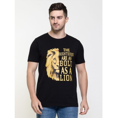 Tshirt Righteous Bold As Lion Black Large (05/24)