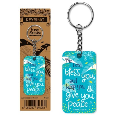 Keyring Bless You Teal Wood (06/24)