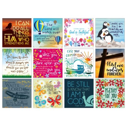 Notelets Christian Inspirational 12Pc (06/24)