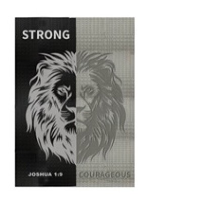 Journal Strong & Courageous Twotone Black Grey (08/24)