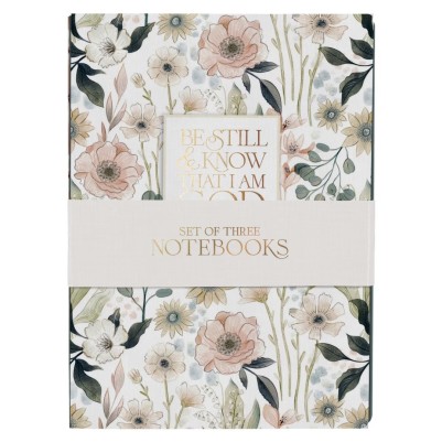 Notebook Set 3-Piece Set Be Still & Know Floral (08/24)