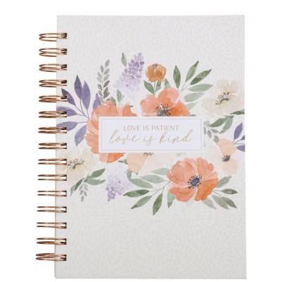 Journal Love Is Patient Love Is Kind Coral Floral (08/24)