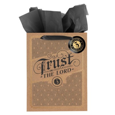 Gift Bag Large Trust In The Lord Brown Portrait (08/24)